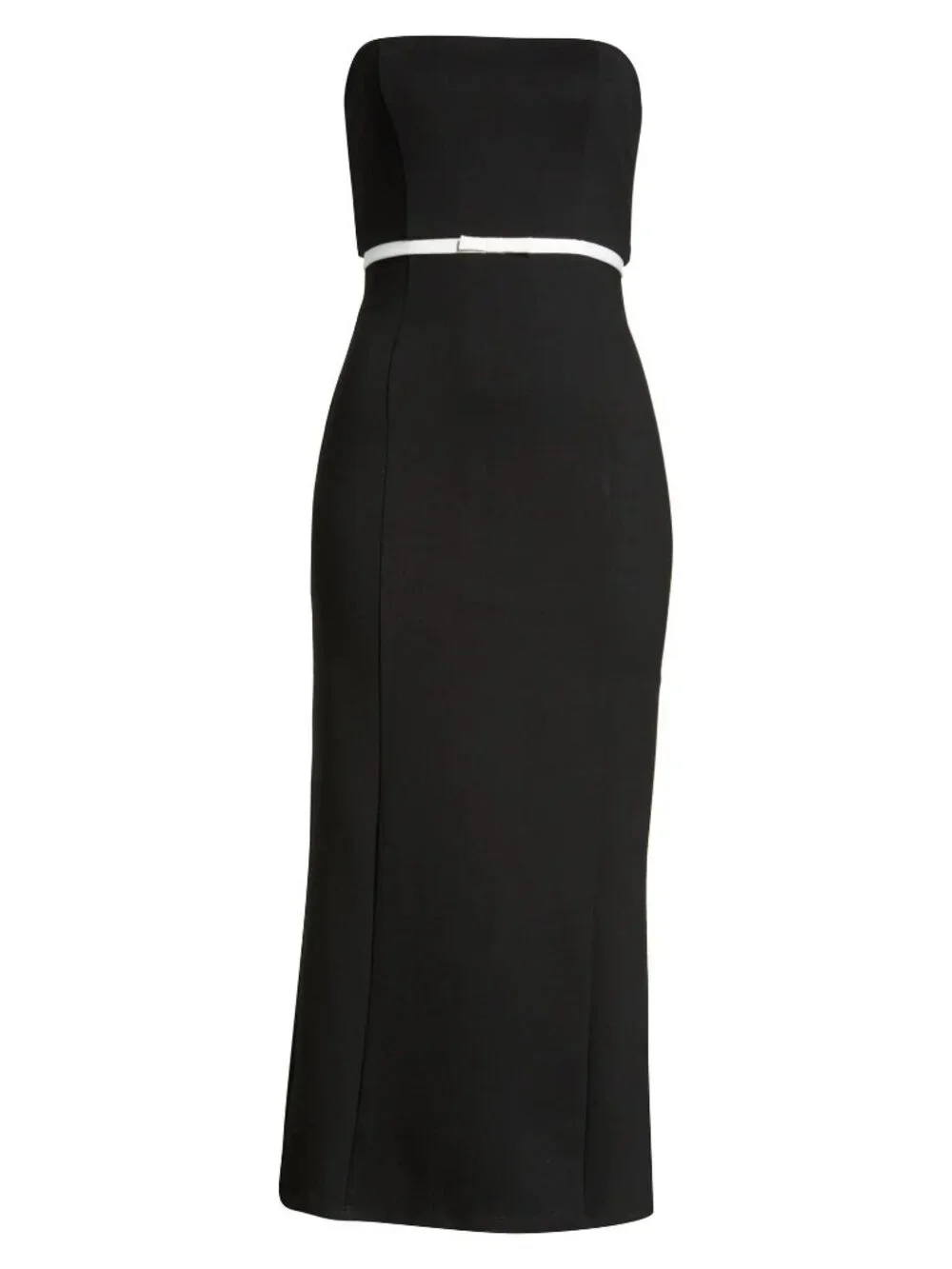 🆕STAUD Honeydew Strapless Cocktail Dress Black & White Large - Picture 7 of 12